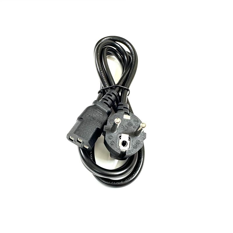 European 3-Pin Cloverleaf Plug Power Cord for Computers and Monitors