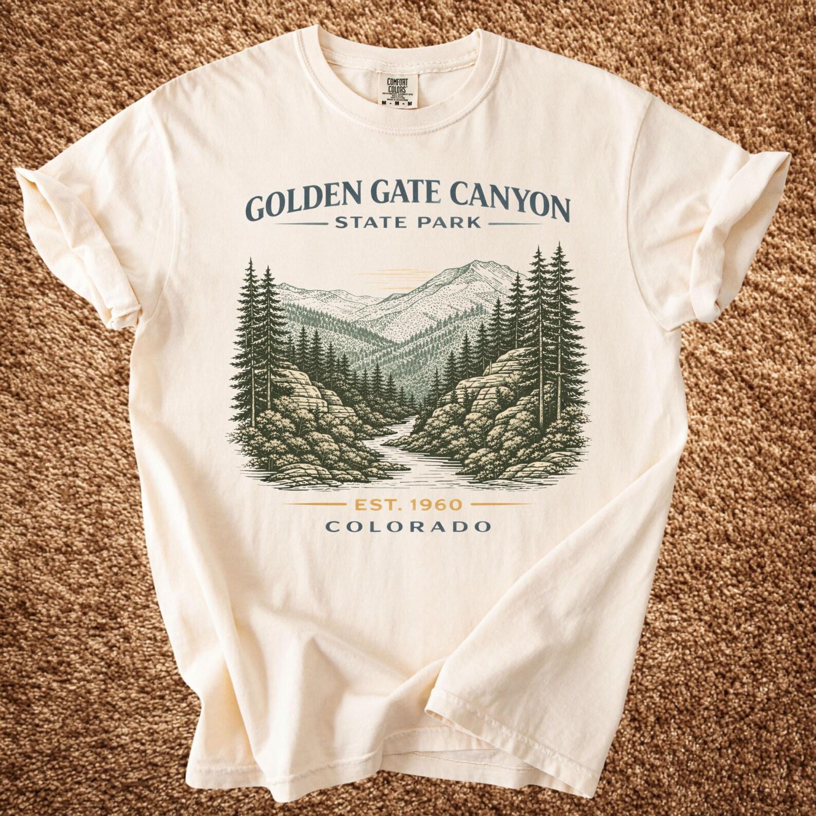 Golden Gate Canyon State Park Shirt | Colorado Nature Graphic Tee, Vintage Mountain Landscape Shirt, Outdoors Comfort Colors T-Shirt 2XL