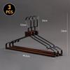 3Pcs Retro Metal Wood Hanger Wardrobe Wide Shoulder Non-slip Clothes Hangers Household Coat Pants Suits Drying Rack Organizer