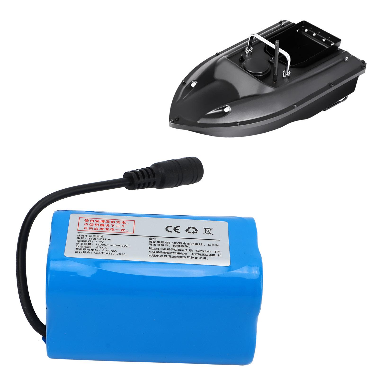 

RC Nesting Boat Battery 12000mAh 7.4V Rechargeable Lithium Battery High Speed Speedboat Battery