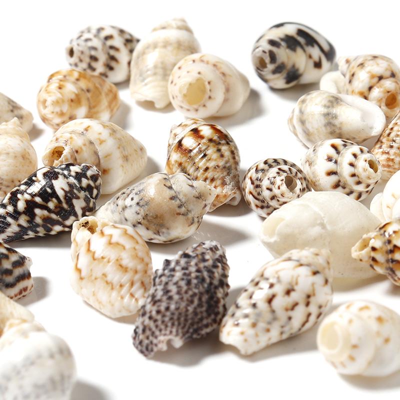 30g/lot 7-12mm Flower Snail Shell Shape Beads For Jewelry Making Loose Conch Pendant Beads DIY Necklace Phone Chains Accessories