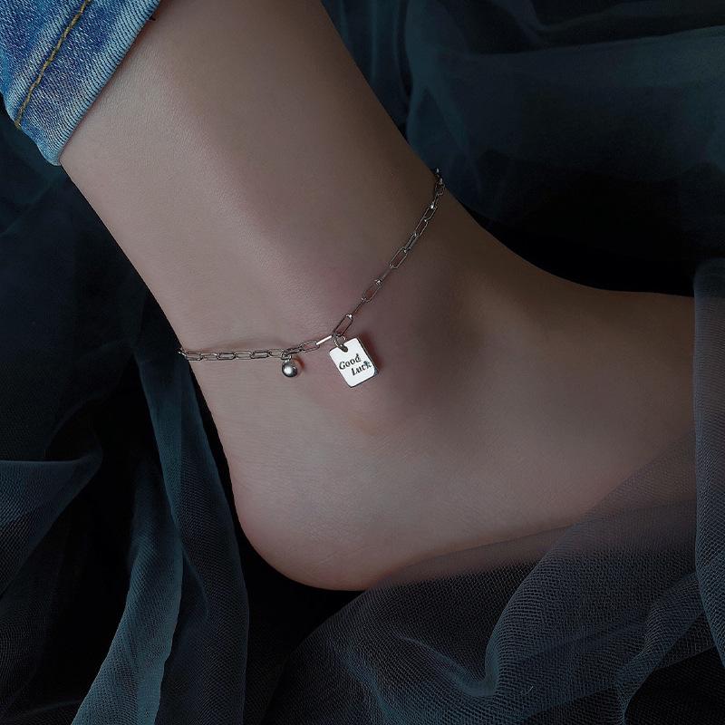 Tobillera de la suerte de diseño exclusivo para mujer 2025 – Joyería de pie moderna y exquisita Regalo para niñas