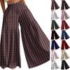 Women High Waist Loose Fit Lightweight Wide Leg Pants with Polka Dot Print Casual Flowing Long Trousers for Daily Wear