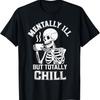Tally Ill Aber Total Entspannt Leopard Chaotischer Dutt Skelett T-Shirt