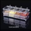 High-Transparency Four-in-One Kitchen Condiment Set: Salt & Spice Storage Jars