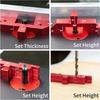 14PCS Saw Setup Blocks Woodworking Adjustable Height Gauge Set Ruler Measuring Table Saw Cushion Block Tool Accessories