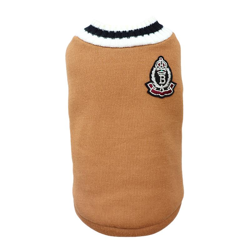 

Autumn & Winter Knit V-Neck Vest for Cats & Dogs - College Style XS