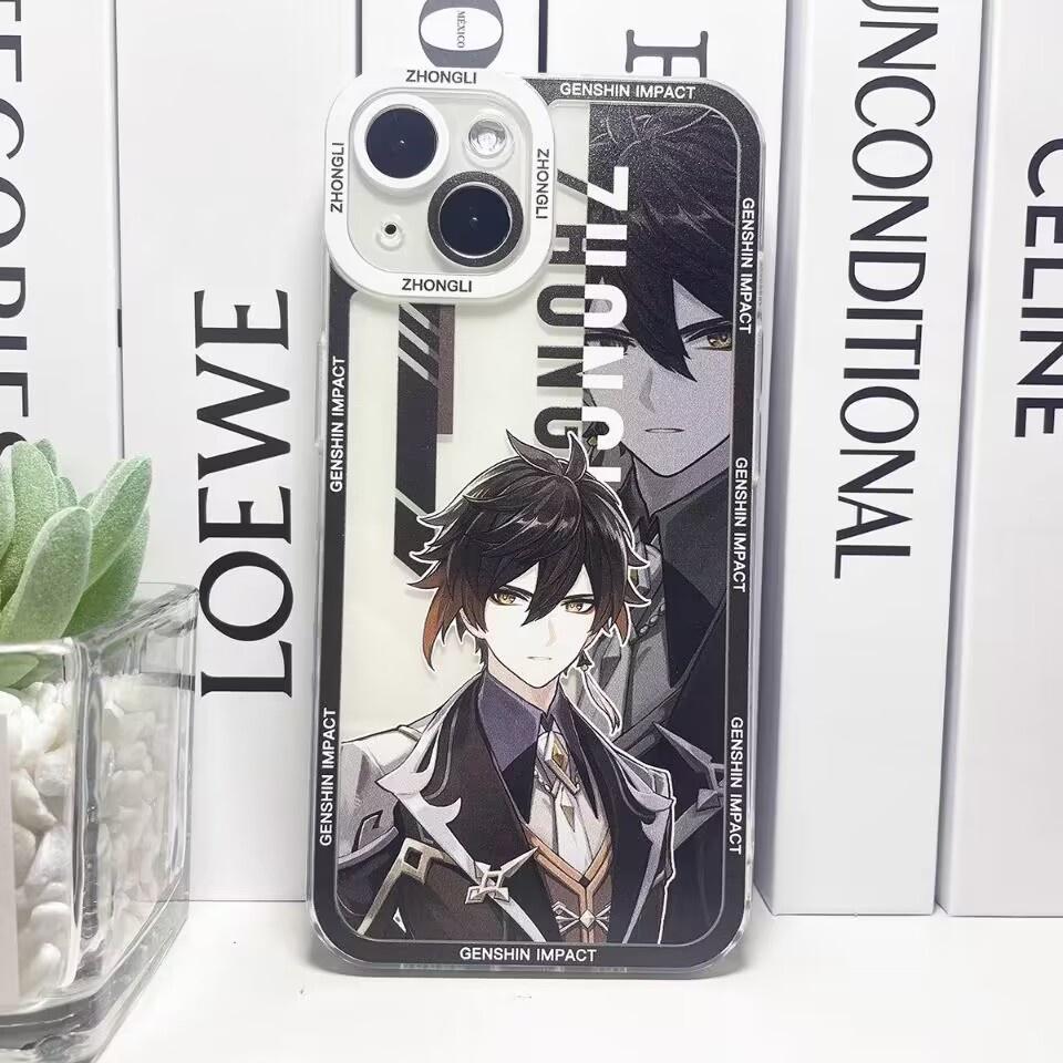 Genshin Impact Case For iPhone 11 12 13 14 15 Pro Max Mini 6 6S 7 8 Plus XR XS Max X Xiao Zhongli Wanderer Alhaitham Cover
