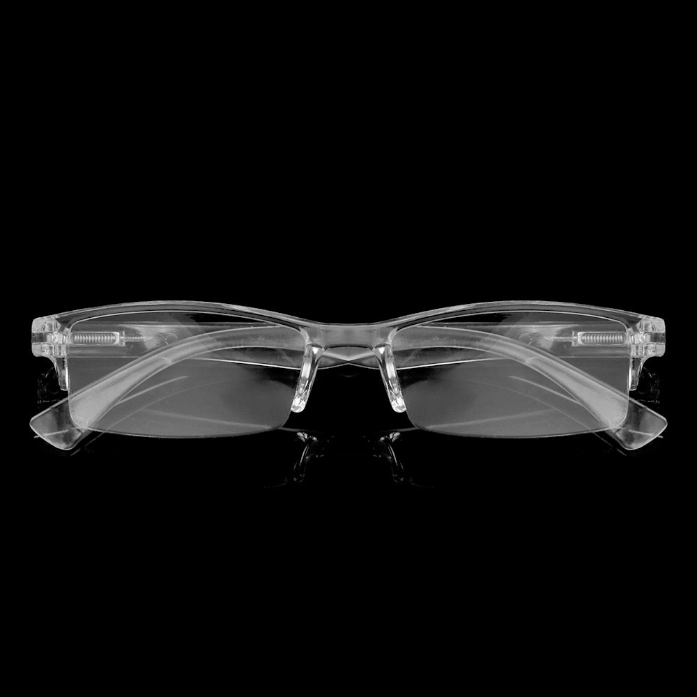 Ultralight Transparent Silver Presbyopic Glasses Plastic Frame Reading Glasses Flat Mirror Eyewear