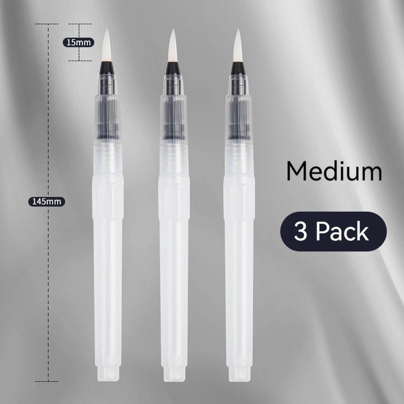 3/18pcs Refillable Water Color Brush Pen Set Artist Grade Watercolor Paint Brushes for DIY Art Calligraphy Painting & Lettering