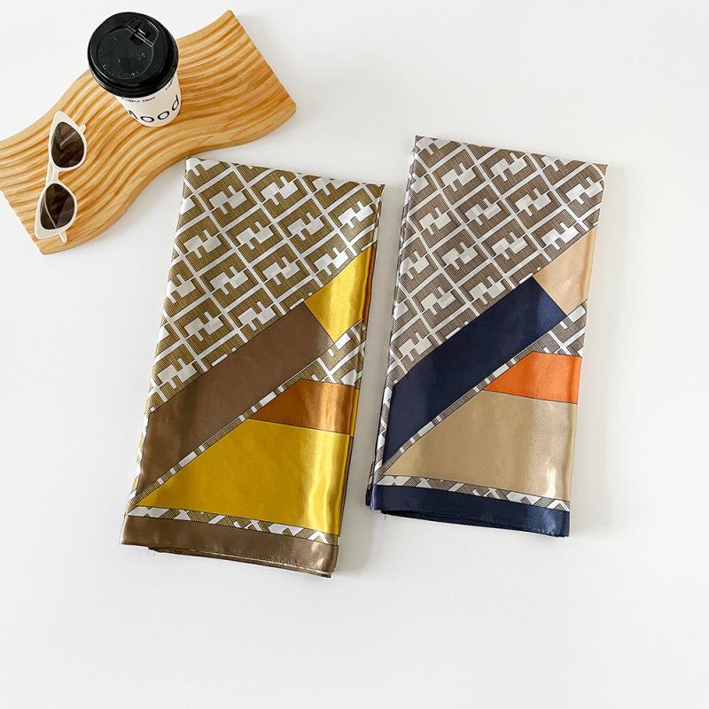 New 90cm Silk Scarf Ladies Wrap Scarf Printed Scarf Satin Large Square Scarf Scarf