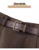 Luxury Gray Wool A-Line Midi Skirt for Women - Elegant Autumn/Winter 2024 Hip Wrap with Slit