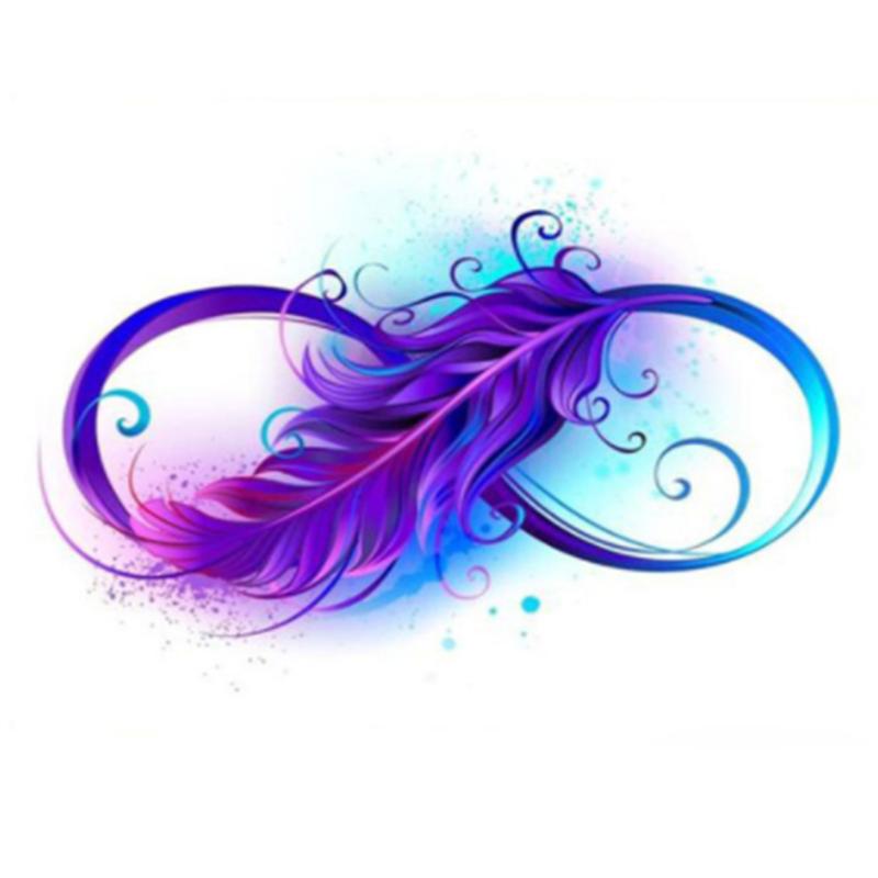 Colorful Painting Diamond 5d Diy Magic Feathers Diamond Embroidery Cross Stitch Kit Full Rhinestone Mosaic Home Decor