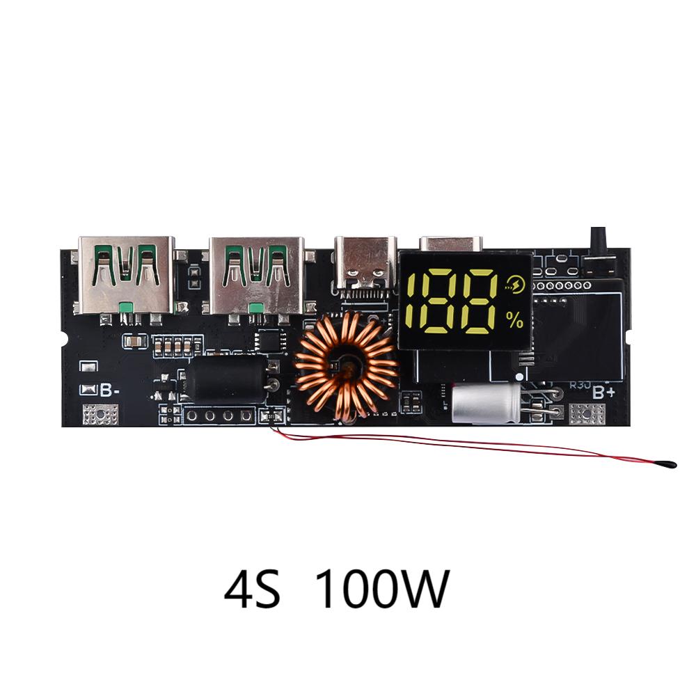 18650 Battery Charger Protection Module 3S 4S 5S Power Bank PCB Module Board Dual USB Fast Charging with BMS Protection 65W 100W