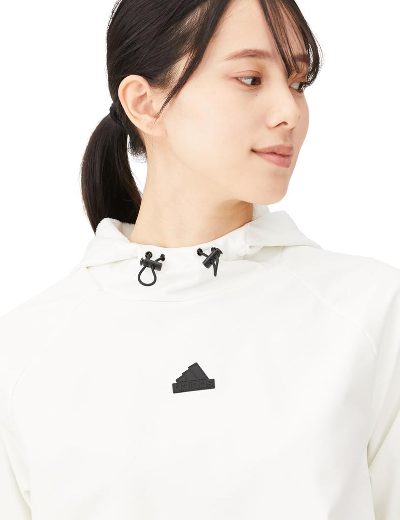 Adidas City Escape Hoodie with Bungee Cord, KLV02, Women's, Off-White (IS3012), Size J/M