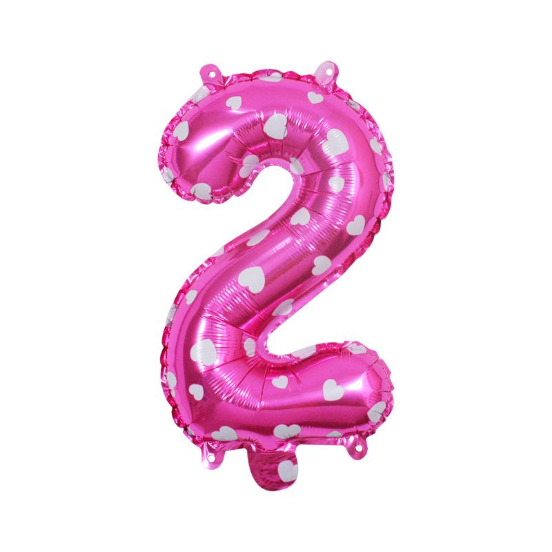 Small Digital Balloon 16-Inch Us Version Of Thin Body Decoration Birthday Party Aluminum Film Balloon Digital Balloon
