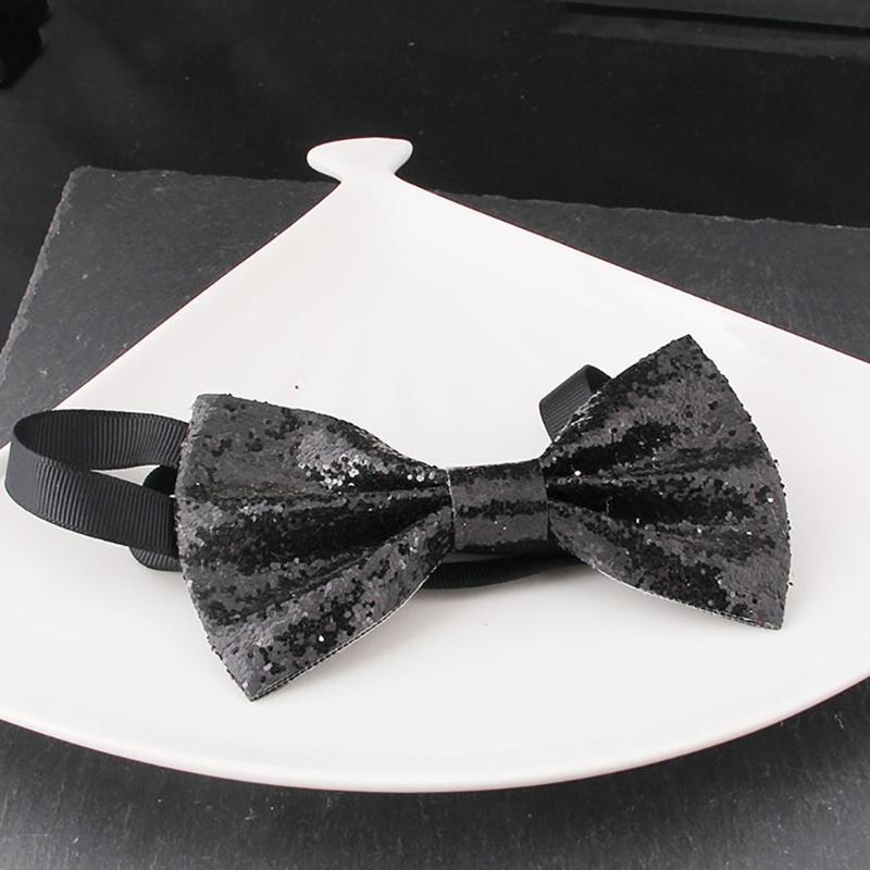 Cravate cu paiete pentru a face fotografii Cravată cu paiete pentru adulți Adunări sociale Guler cu paiete pentru nuntă Bal mascat Costum