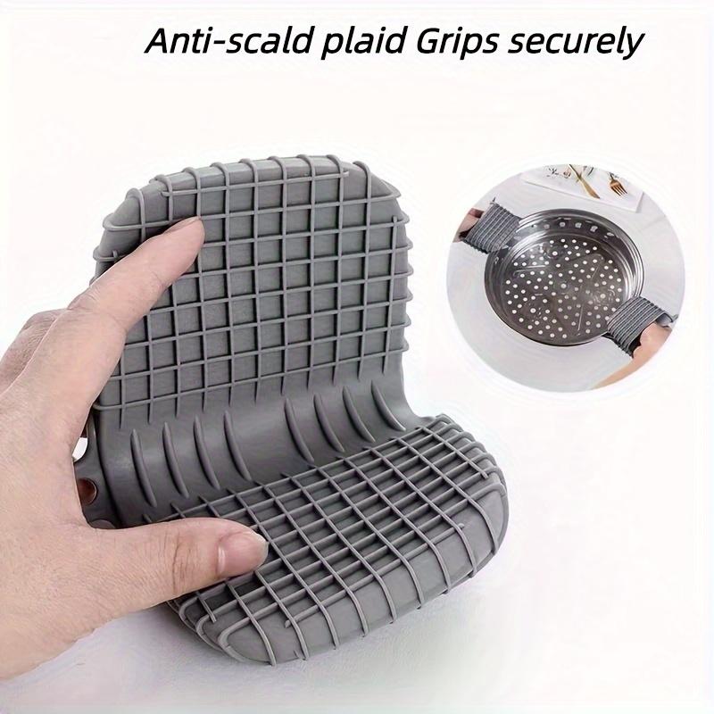 2pcs silicone pot handle cover -silicone hand clip-anti slip,with textured surface to ensure cooking safety,thickened anti scald