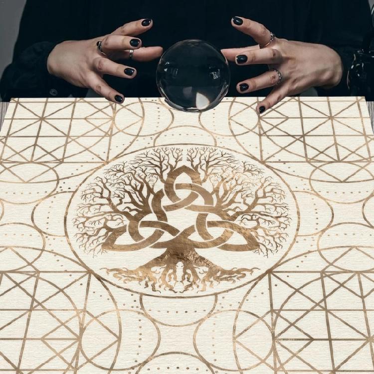 Tarots Tablecloth Divinations Table Cover Oracles Board Game Mat