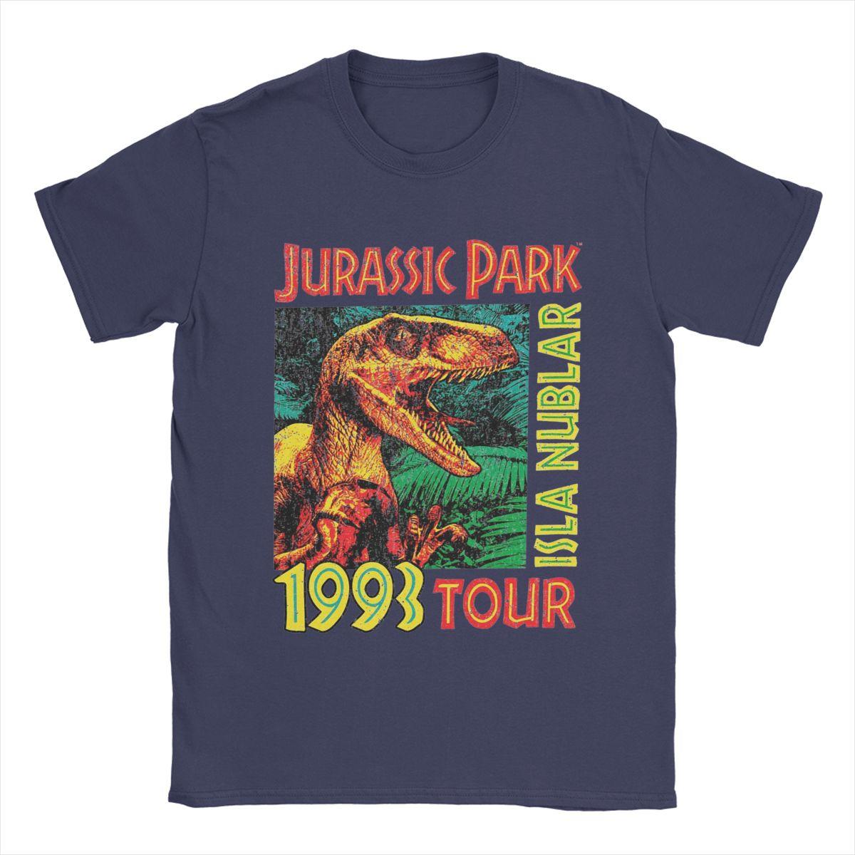 

Мужские футболки Jurassic Park 1993 Tour Novelty Pure Cotton Tee Shirt Short Sleeve T Shirts O Neck Tops Graphic XXXXXL темно-синий