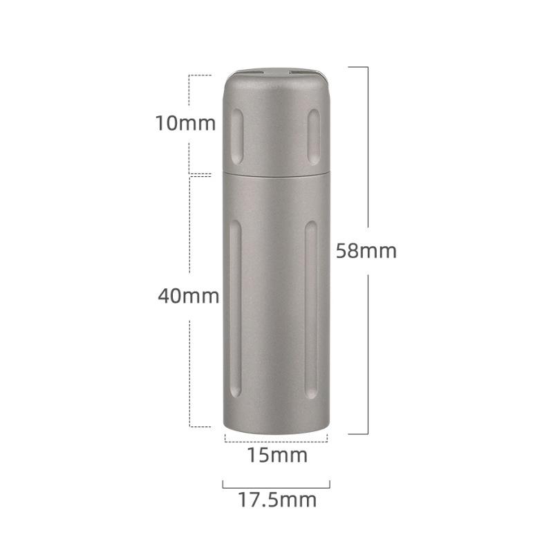 Titanium Alloy Mini Waterproof Sealed Capsule Medicine Case Travel Multi-function Storage Container Bottle Outdoor Home Tool