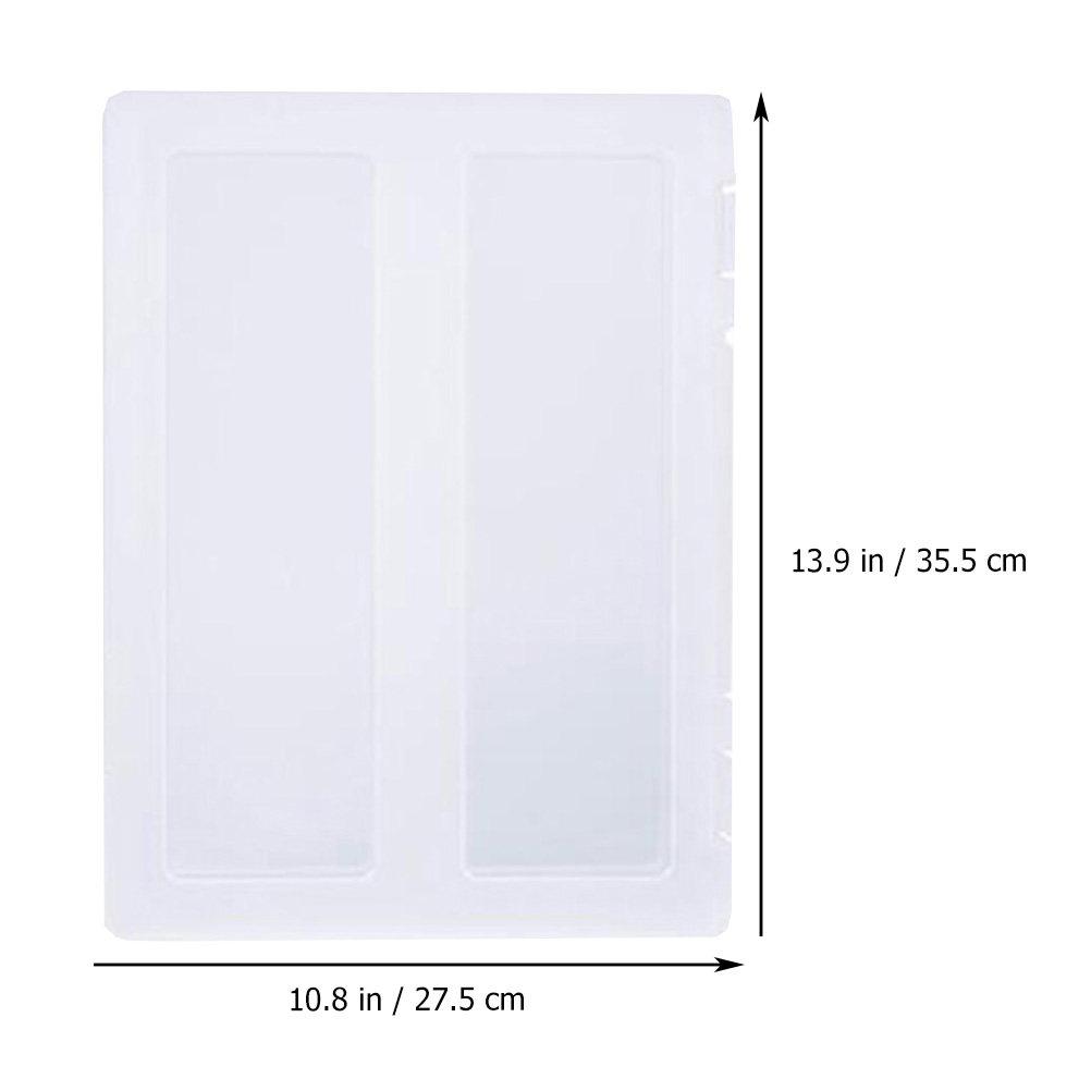 Handheld Transparent Plastic Files Case Portable Documents Box for A4 Papers Certificates Written Materials Sturdy Space Saving