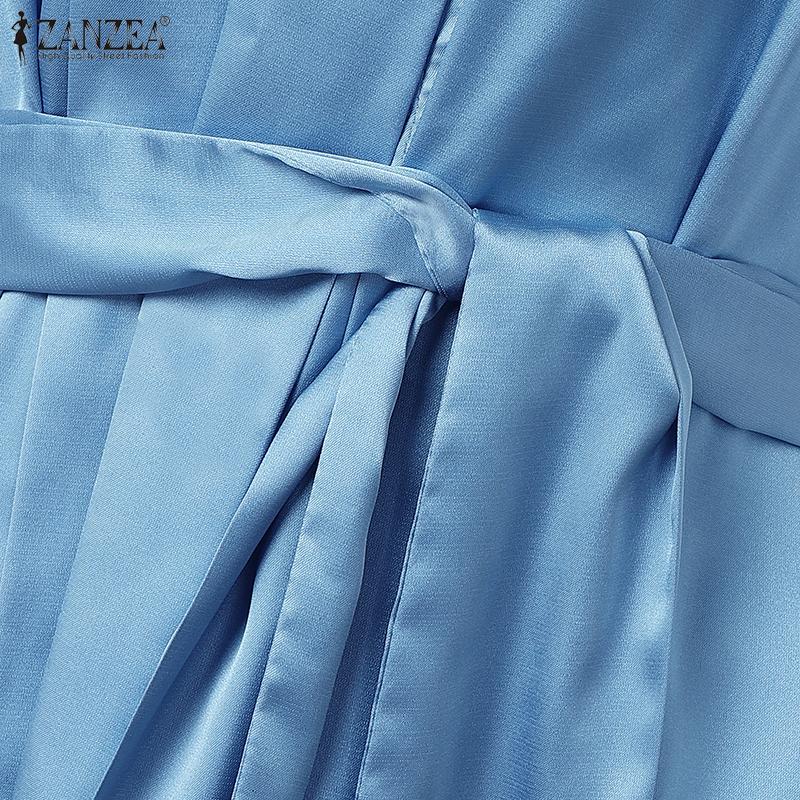 ZANZEA Women Casual V-Neck Sleeveless Satin Vest Tops