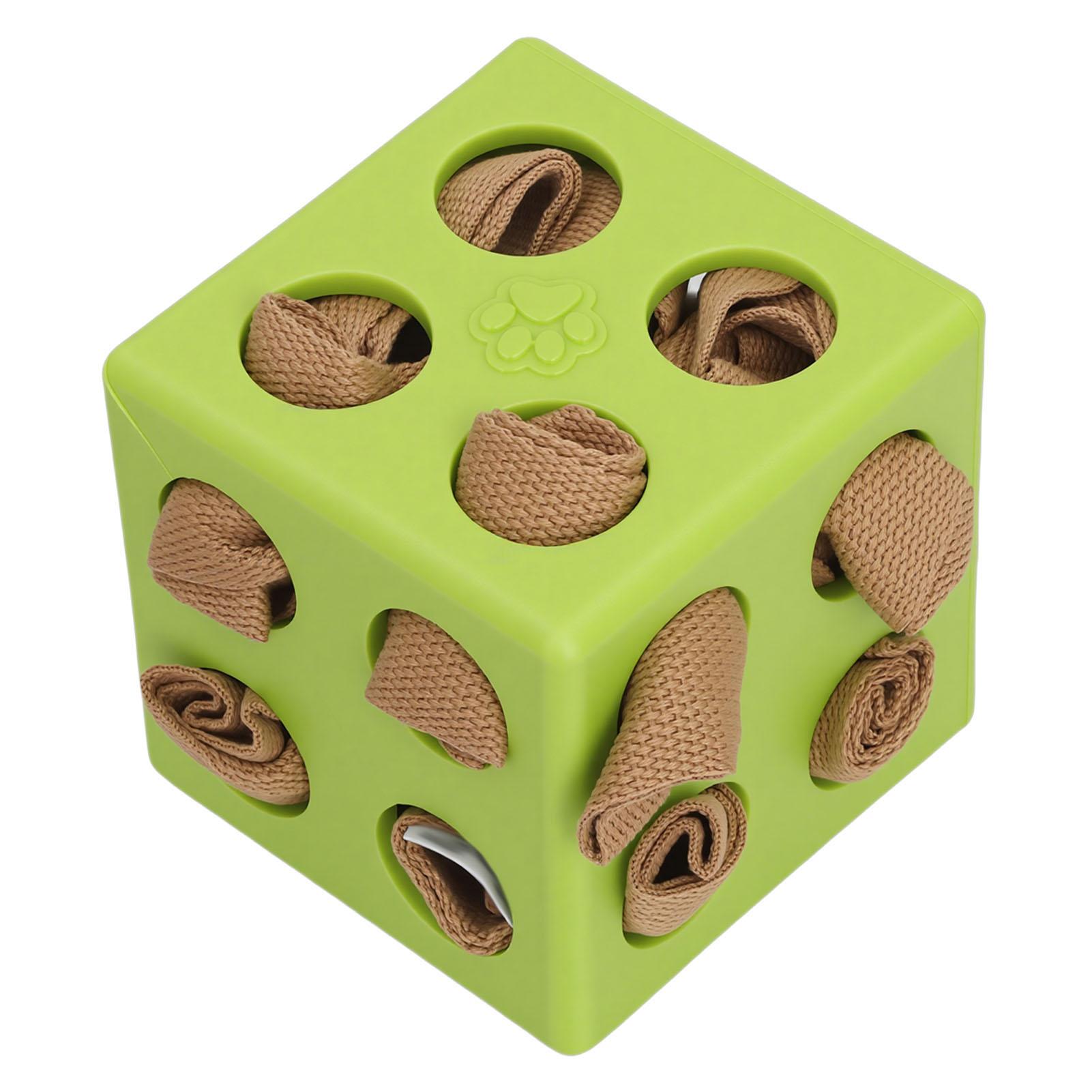 Dog Enrichment Toy Snuffle Cube Multifunctional Safe Enrichment Dog Treat Dispenser for Home Green зелёный
