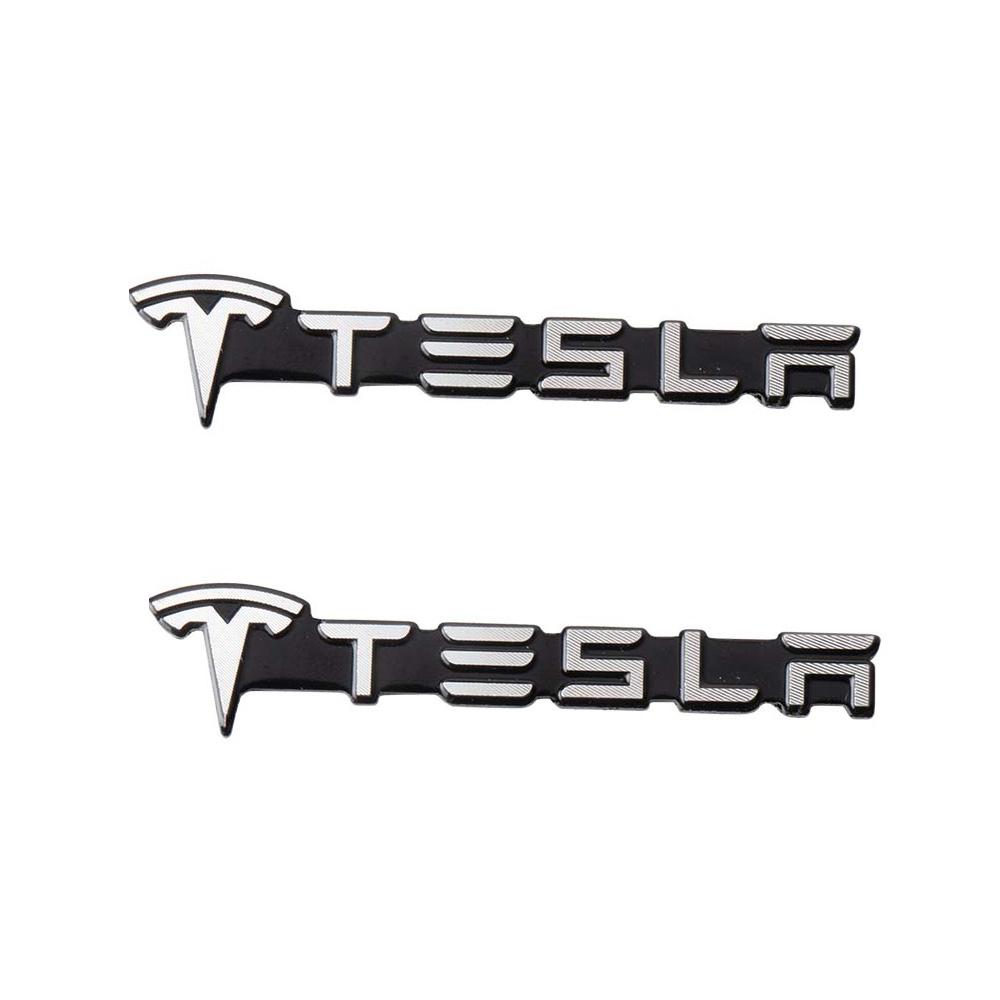 2/4pcs Car Stying 3D Aluminum Audio Speaker Badge Stereo Emblem Sticker For Tesla Model 3 Model S Model X Model Y 2020 2021 2022