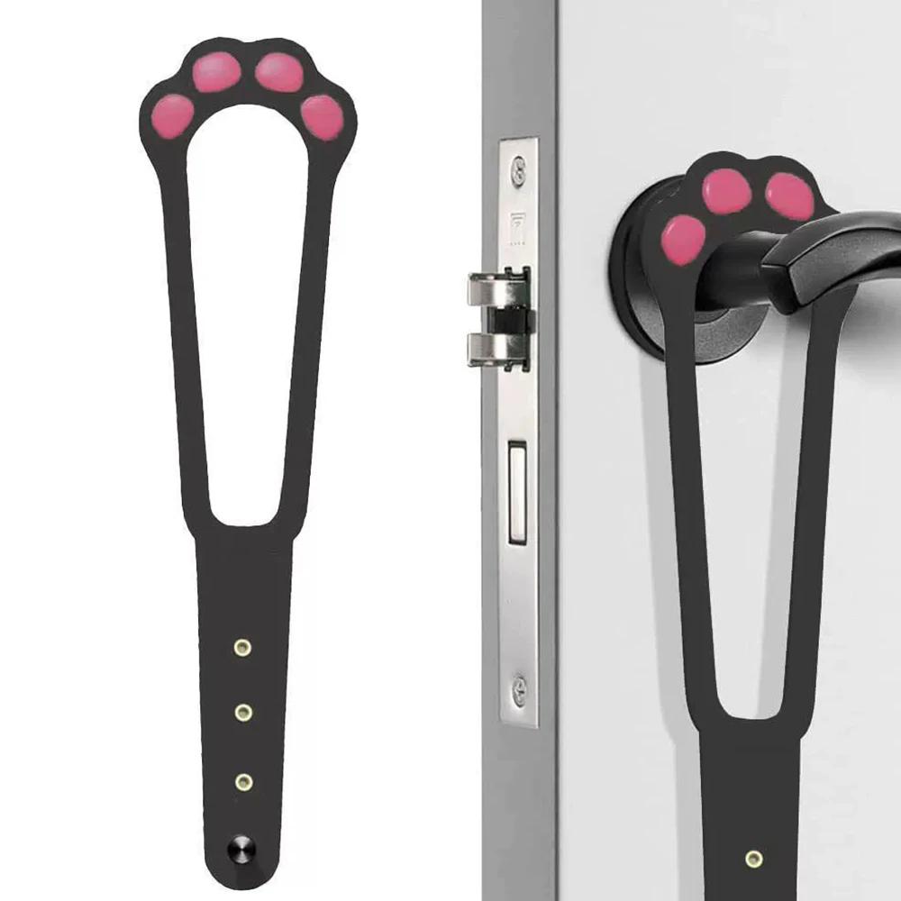 Cat Door Holder Latch Adjustable Dog Door Stopper Elastic Gate Lock Flex Latch Strap Keep Dog Out From Entering Pet Gate Supply