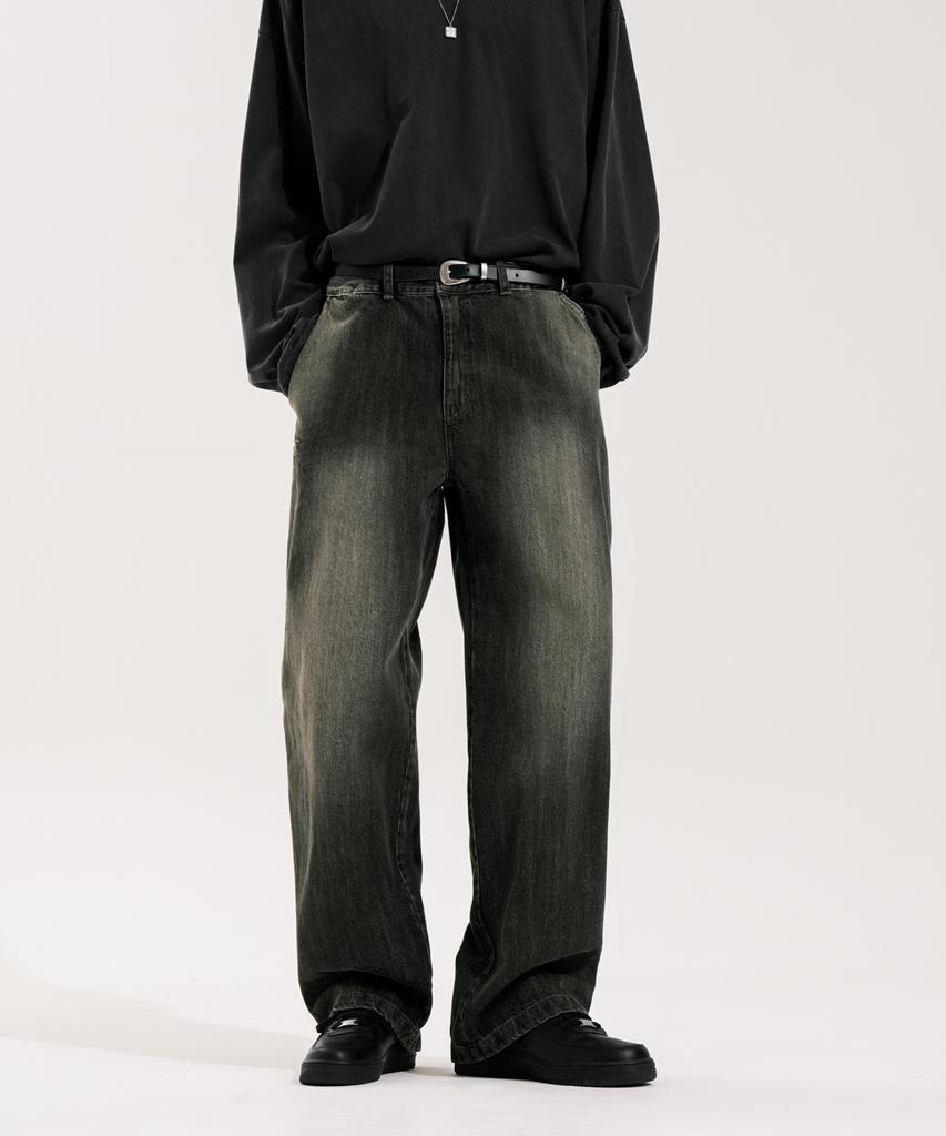 EZKATON Wear Washed Denim Pants Deep Grey Kmlp6861