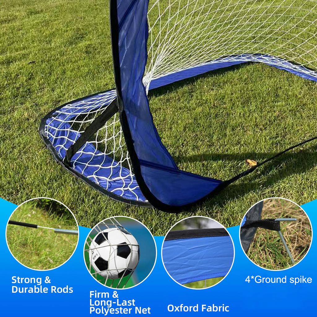 Portable Soccer Goal, Collapsible Pop-Up Training Net, Soccer Goal for Backyard and Indoor/Outdoor Use, Carrying Bag Included