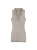 Women's Summer V-Neck Knit Vest Dress – Sexy, Figure-Hugging, Waist-Cinched Short Skirt