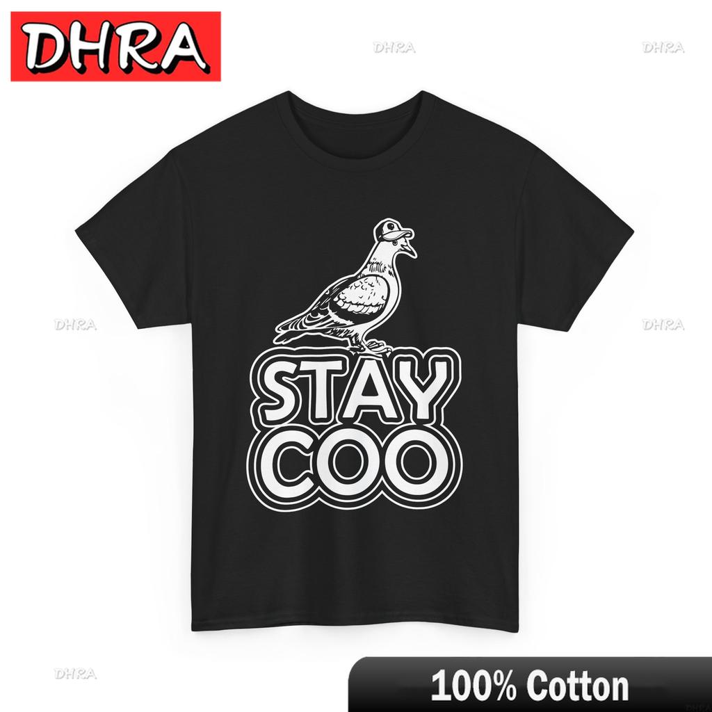 Stay Coo Funny Bird Pidgeon Shirt Funny Trendy Internet Joke Tee Humor Shirt Colorful Chic Retro Funny Tshirts Cool Casual Tops
