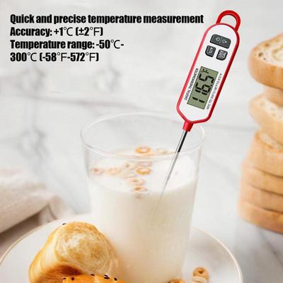 Dijital Et Termometresi Mutfak Termometresi Barbekü İçin Su Geçirmez Ultra Hızlı Okuma Arkadan Aydınlatmalı Kalibrasyon Pişirme Et Termometresi Barbekü Izgara Kızartma İçin