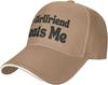 My Girlfriend Beats Me Graphic Baseball Cap Polyester Adjustable Snapback Hat for Adult Unisex