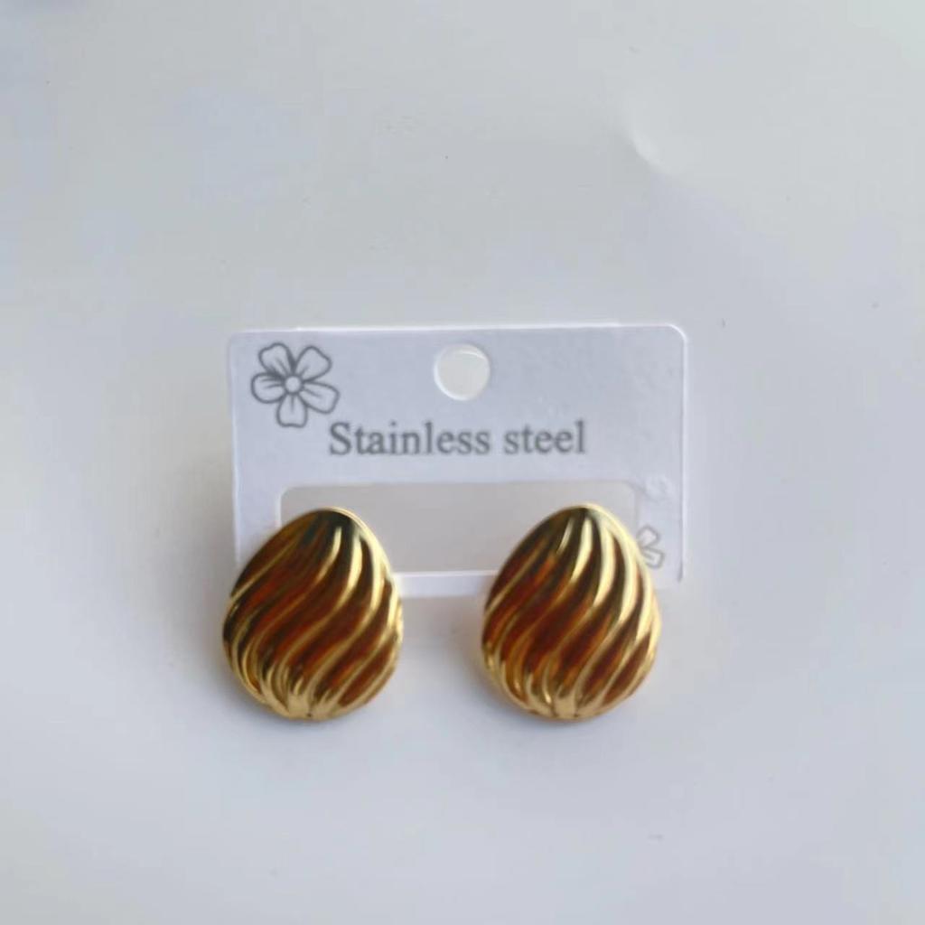 Casual Elegant Stainless Steel Stud Earrings for Women, Geometric Design , Perfect For Everyday Wear And Parties Perfect Gift