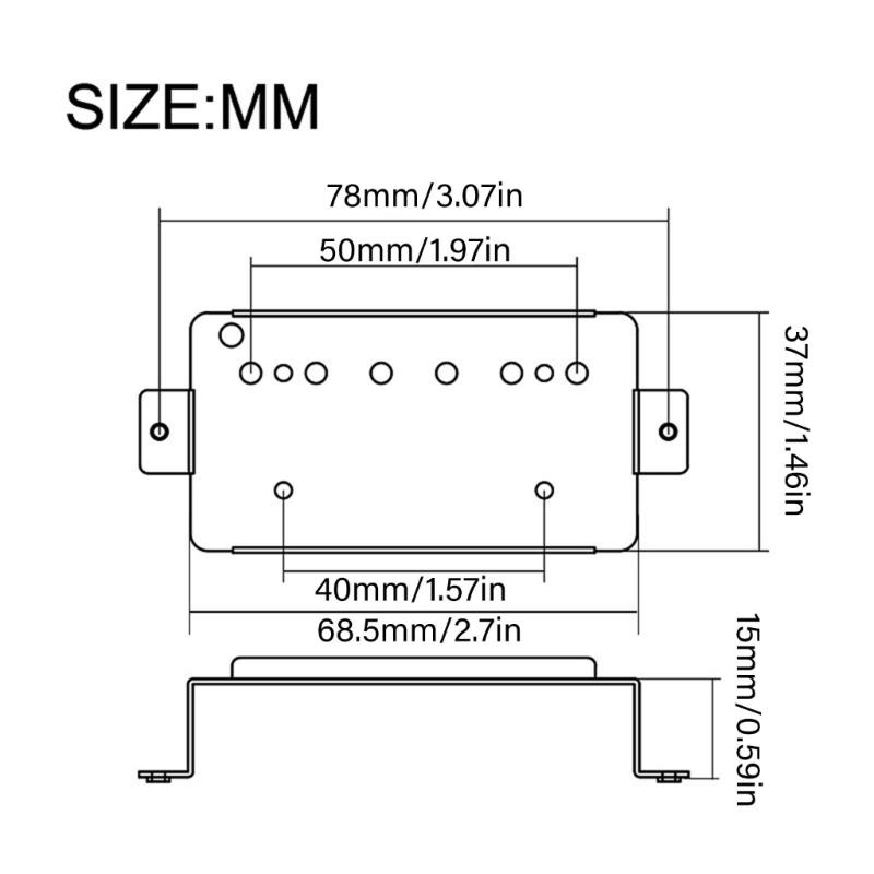 High Leg Guitar Pickup Base Plate, Metal Mounting Plate with Hole Structure for Pickup Replacement, Repair Work, Maintenance and Upgrade Projects