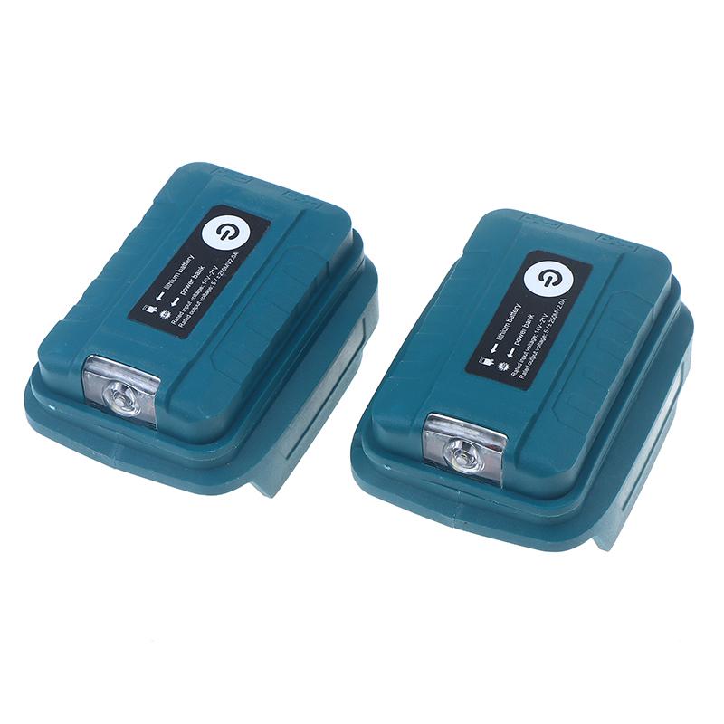 Power Bank Adapter Led Light For Mak 14.4V/18V Li-Ion Battery Usb+Type-C Converter With Led Lamp For Mak Bl1830 Bl1430 Bl1850