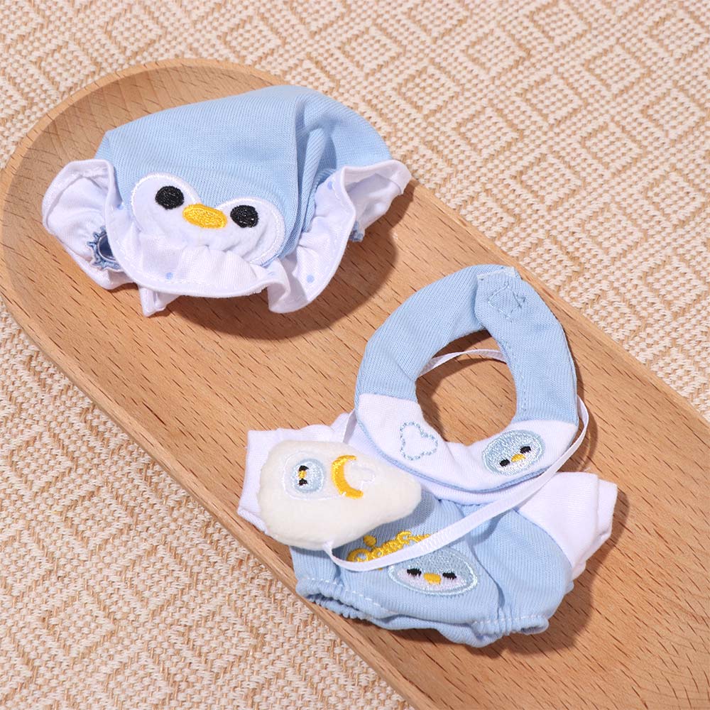 1 Set Pinguin Baby Baumwollpuppenkleidung Set Babyflasche 10cm Puppenkleidung Kindergeschenk