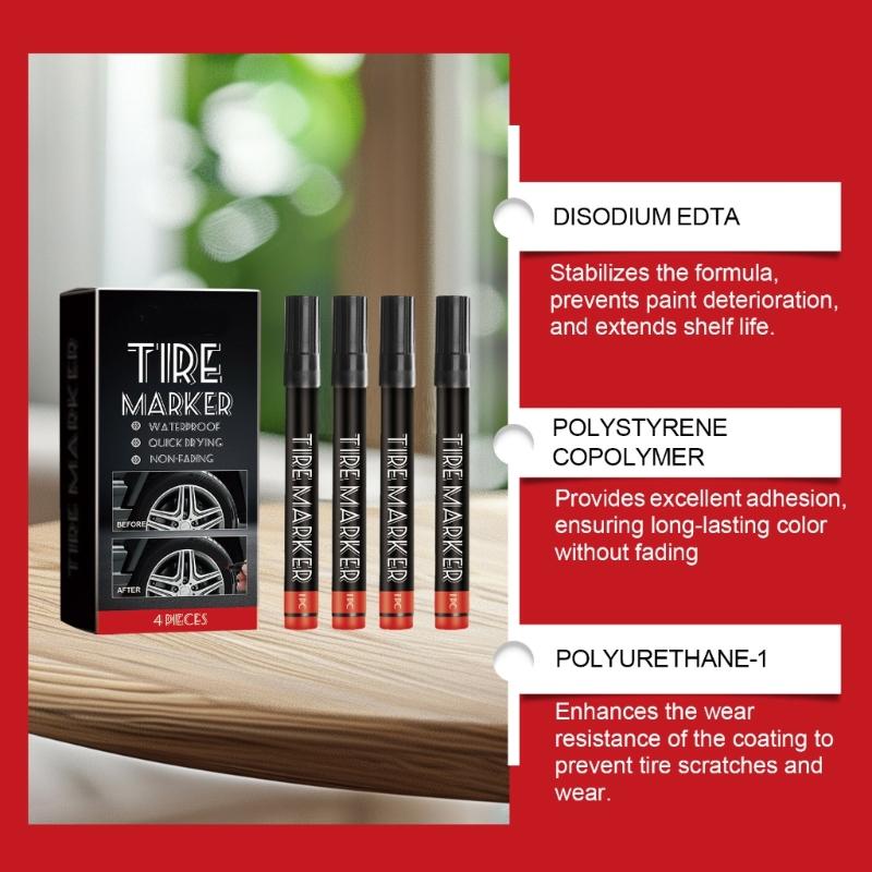 Abrasion Resistant Tire Paint Labeling Markers Tool Fade Proof Long Lasting High Coverage Markers For Bike Maintenance
