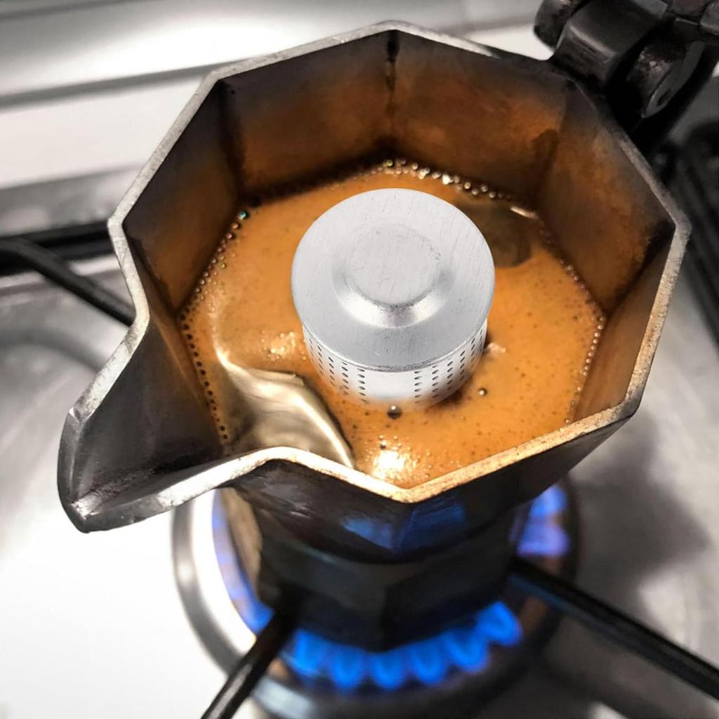 1Pcs Anti-Spray Cap Stovetop Espresso Stainless Steel Moka Pot Anti-Splash Valve Cover Coffee Maker Anti-Splash Guard