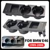 New Double Hole Car Styling Front Center Console Storage Box Coin + Cup Holder For BMW E46 Series 1999-2006 51168217953