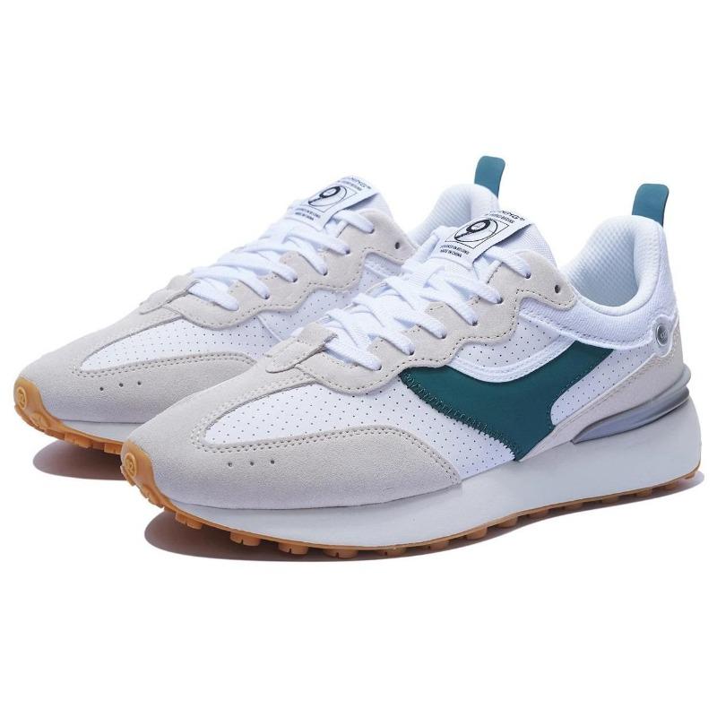 Li-Ning Fangyuan Classic Men Low-top Casual Sneakers White Grey Green AGCT047-1