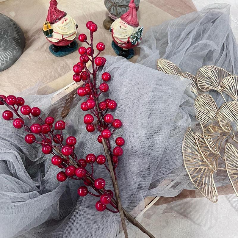 Buchet decorativ de fructe de pădure roșie pentru ornamente pentru camera de zi