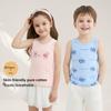 Débardeur en pur coton motif dessin animé pour enfants, Gilet sans manches haute élasticité en Lycra pour garçons et filles, Sous-vêtement toutes saisons