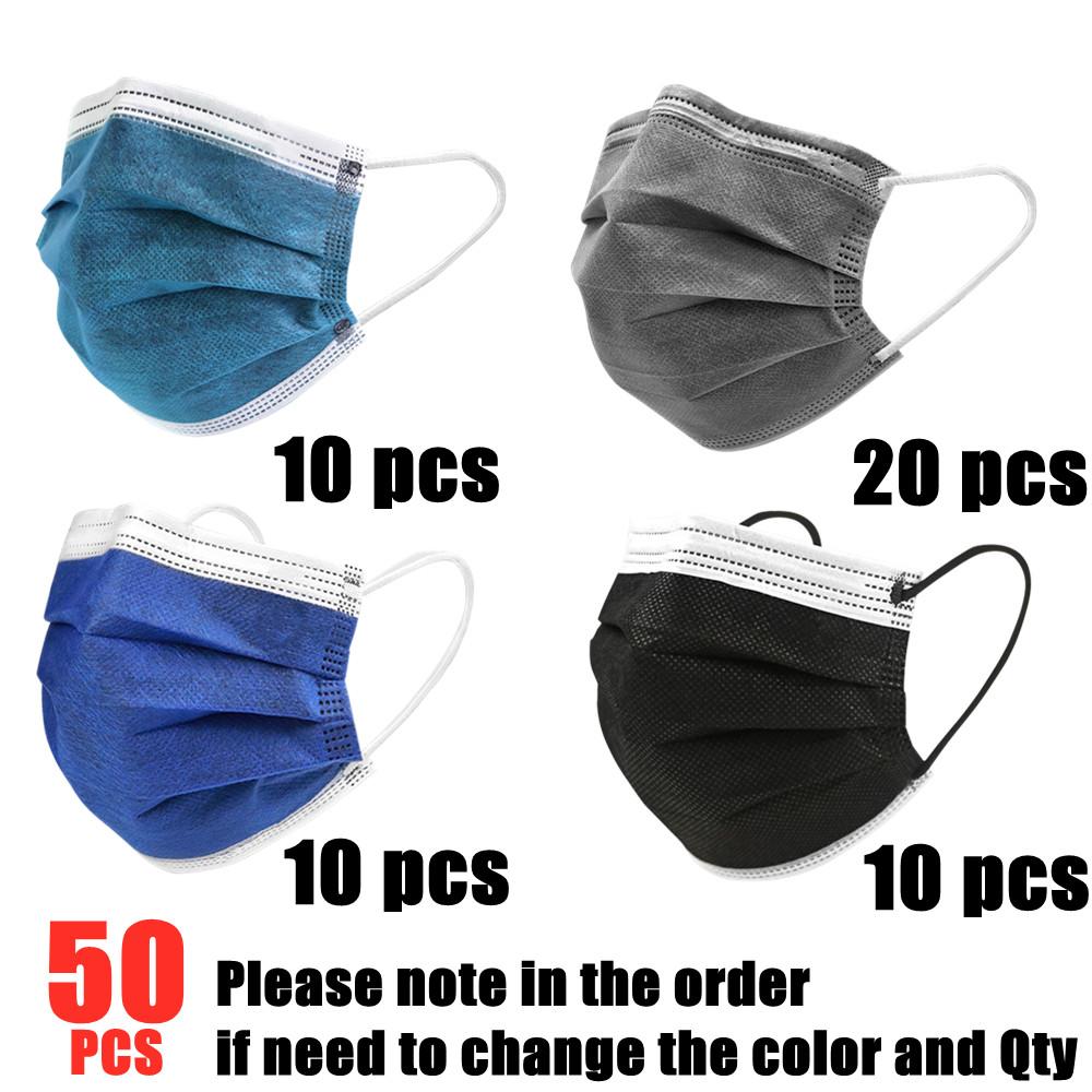 10-200 Stück Aktivkohlemaske 4-lagige Atemschutzmaske für Erwachsene Staubdichte Mundmaske Gesundheit CE Einwegmasken