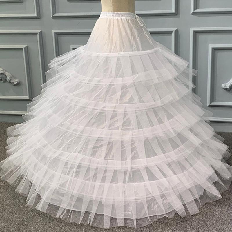 Crinoline Underskirt Petticoat Floor Length for Women Girls Bridal Dress Vintage Ball Gown White Hoop Skirt