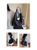 2025 Autumn/Winter Women's Large Canvas Tote with Letter Embroidery - Fashionable Shoulder Bag.