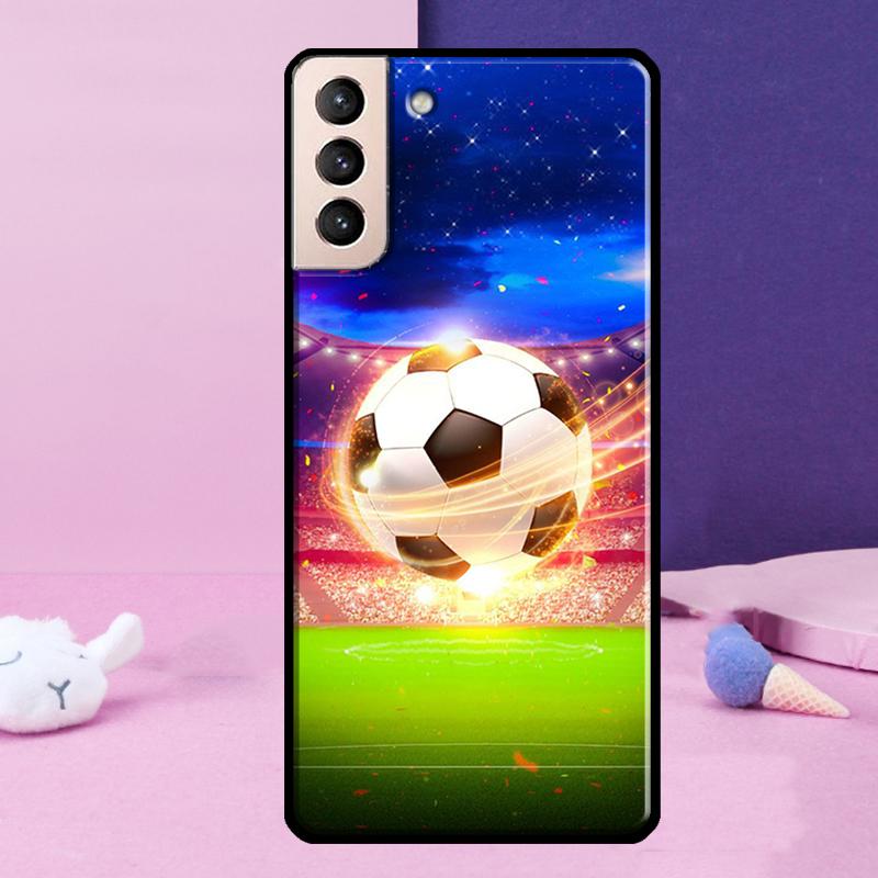Football Soccer Ball Phone Case For Samsung Galaxy S24 Ultra S25 Ultra S9 S10 S20 S21 S22 Plus S23 S24 FE Cover